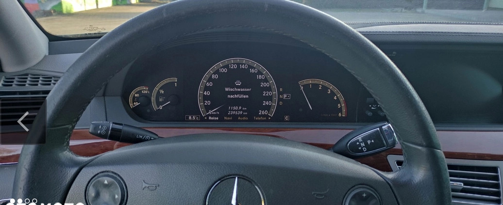 Mercedes-Benz Klasa S cena 34900 przebieg: 240000, rok produkcji 2008 z Łask małe 67